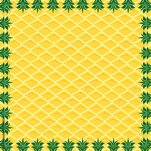 pineapple square pattern vector design template