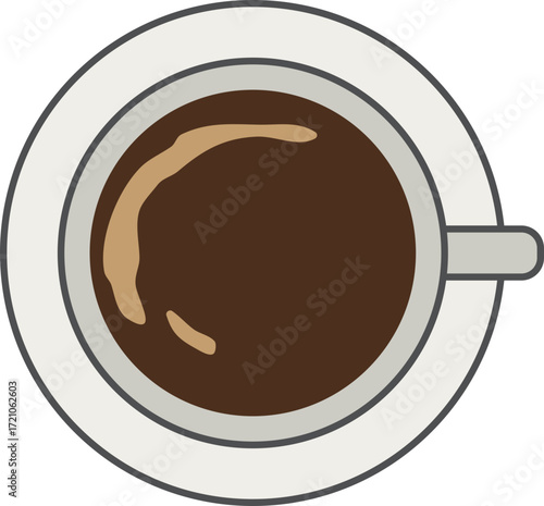 Vector illustration of latte coffee