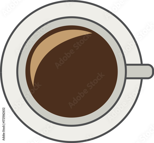 Vector illustration of hot coffee