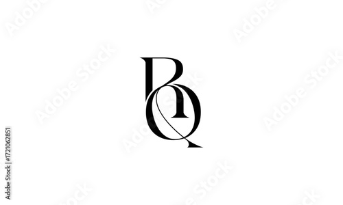 RQ initial letters, monogram logo