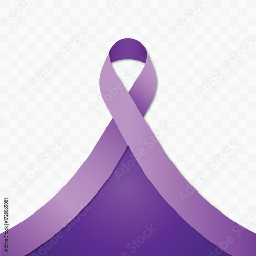 Cancer Awareness Vector — Ribbon Symbol of Hope, Support, and Awareness
