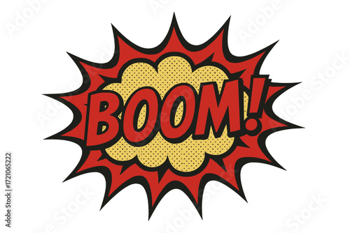 Comic book explosion icon set. dynamic boom, pow, bam effects in flat style