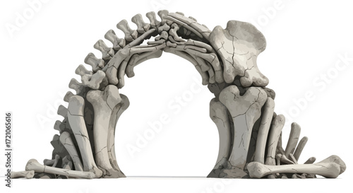 Unearth your creativity with this ancient bone arch, perfect for Halloween or fantasy themes, adding a mysterious and unique touch to any project