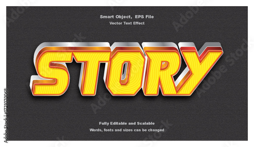 Story text effect poetic, classic, narration, artistic and storytelling style.