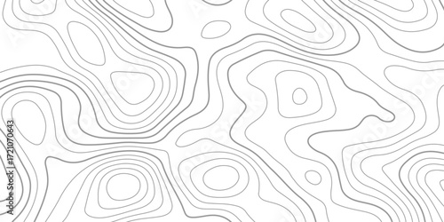 Abstract design with seamless pattern with lines topographic map. geographic mountain relief. the white on black contours topography stylized height of the lines. geographic contour map paper texture.