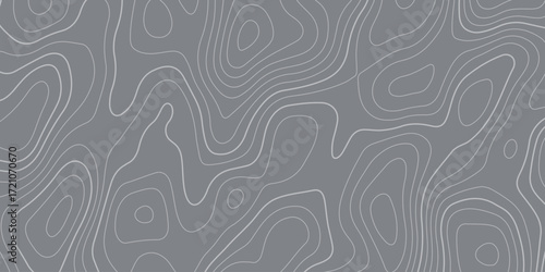 Abstract design with seamless pattern with lines topographic map. geographic mountain relief. the black on gray contours topography stylized height of the lines. geographic contour map paper texture.