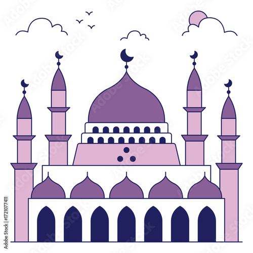 Premium design icon of masjid nabawi