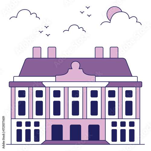 Premium design icon of amalienborg palace