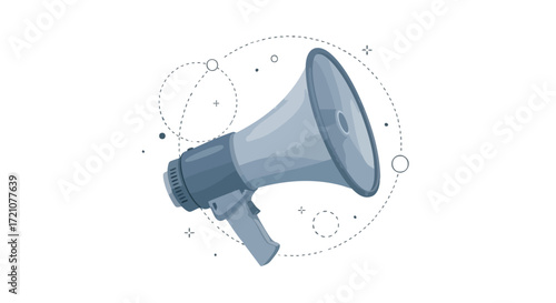 Make your voice heard with this modern megaphone, ideal for announcements, protests, marketing campaigns, and community outreach initiatives today