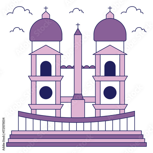A beautiful design icon of spanish steps