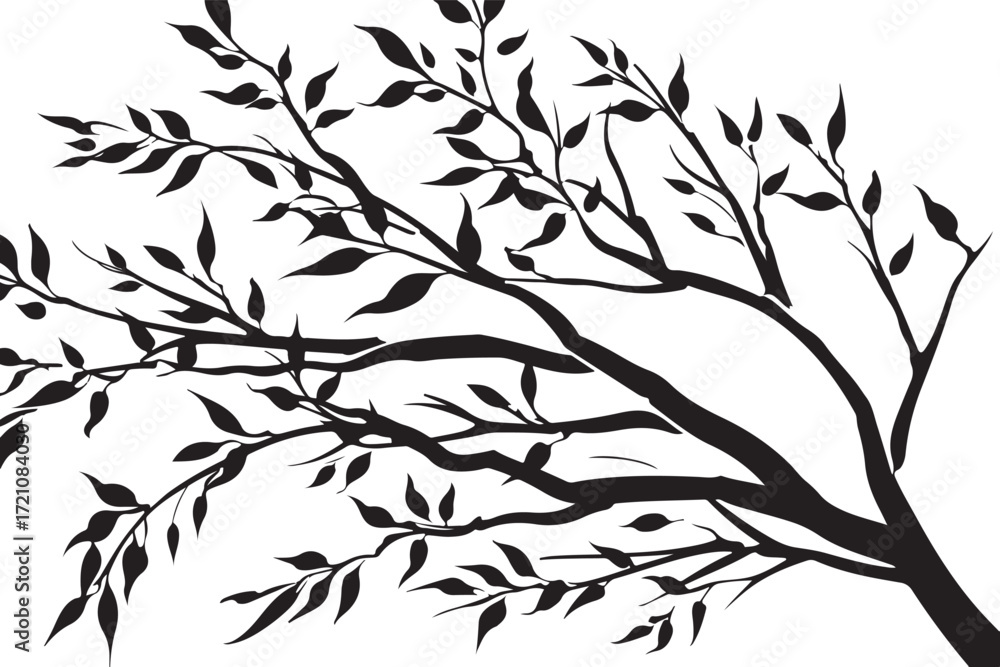 Naklejka premium Tree Pattern Laser Cut Vector Bundle