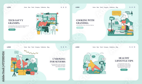 Engaging Senior Lifestyles Illustrated in Dynamic Scenes