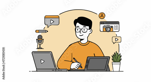 Vector illustration content creator