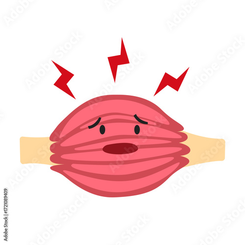 Muscle with Pain concept. vector illustration