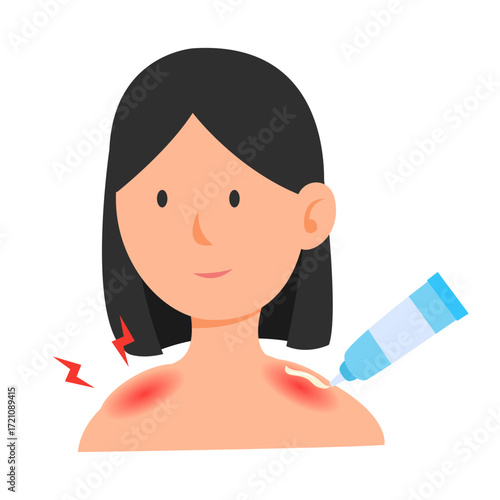 Muscle with Pain concept. vector illustration