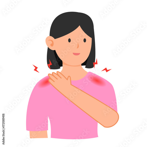Muscle with Pain concept. vector illustration