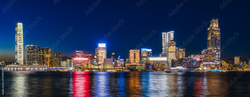 Obraz premium 香港 ビクトリア・ハーバー 夜景