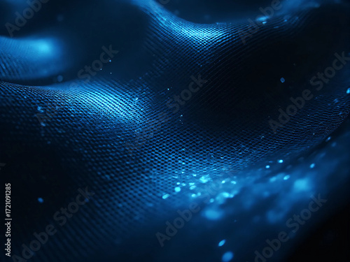 Abstract futuristic background, carbon fiber texture with metallic blue gradients, reflective highlights, sleek modern design