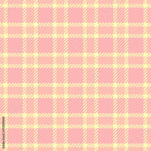 Duvet textile check plaid, mixed vector fabric background. Elementary seamless texture tartan pattern in light and red colors.