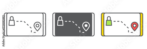 Food Delivery Tracking Status line icon, service and delivery, tracking app sign, vector graphics, a linear icon on a white background, eps 10.