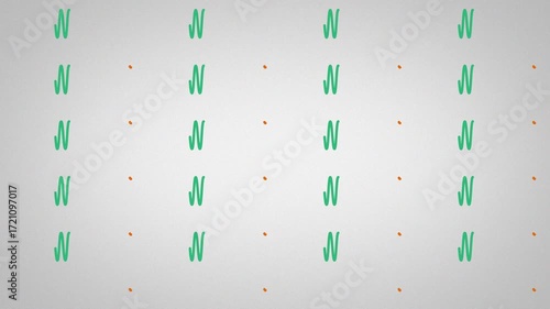 Dynamic wave pattern animation in teal against neutral backdrop creates visual interest.
