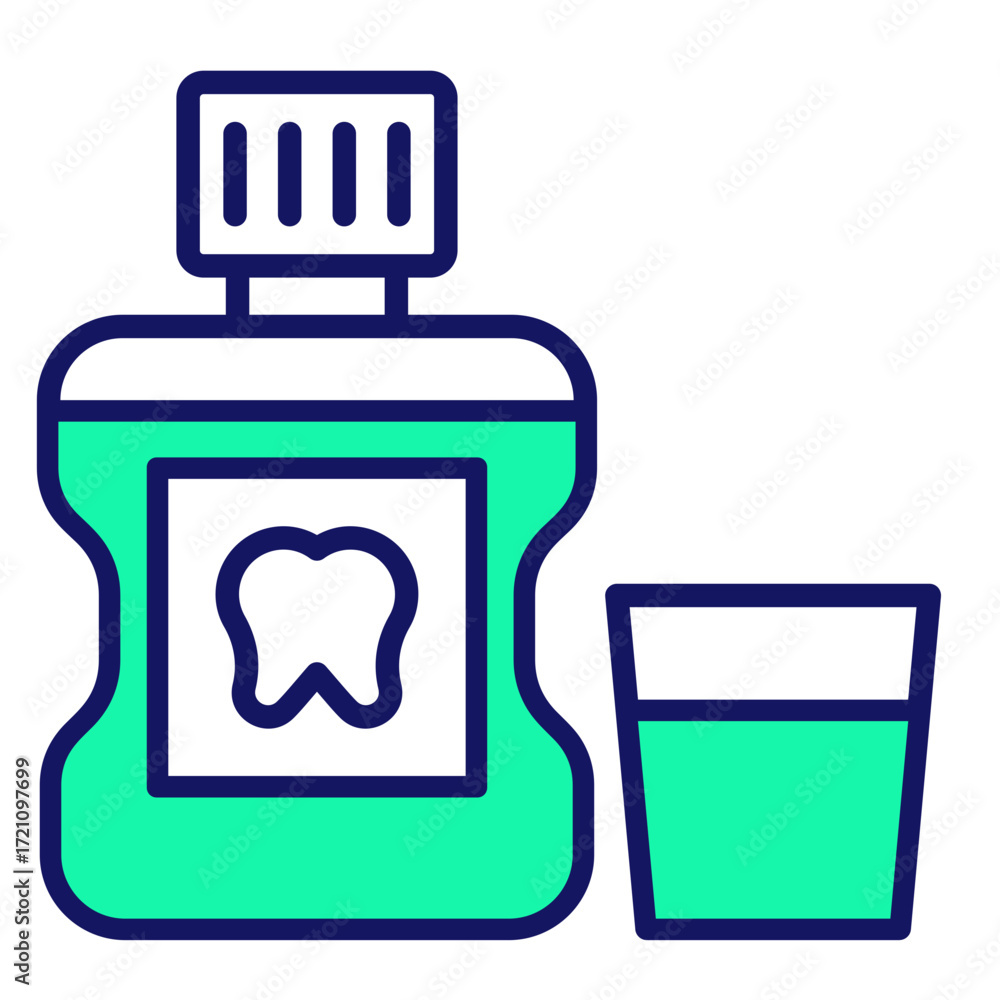 Fototapeta premium Mouthwash Icon Set Multiple Style Collection