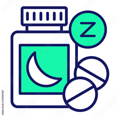 Sleeping Pills  Icon Set Multiple Style Collection