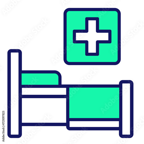 Hospital Bed  Icon Set Multiple Style Collection
