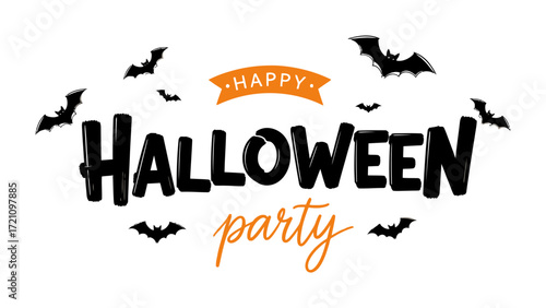 Spooky Celebration: A festive Halloween party invitation, showcasing a playful and creative design. 