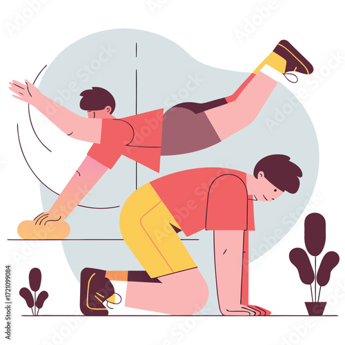 exercise-form-correction-vector-isolated-on-pure-w.eps