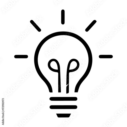 A light bulb is lit up and shining brightly. The light bulb is a symbol of knowledge and intelligence