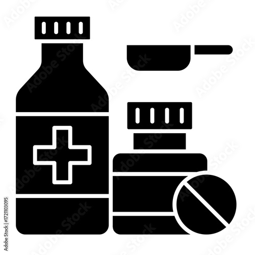 Medication  Icon Set Multiple Style Collection