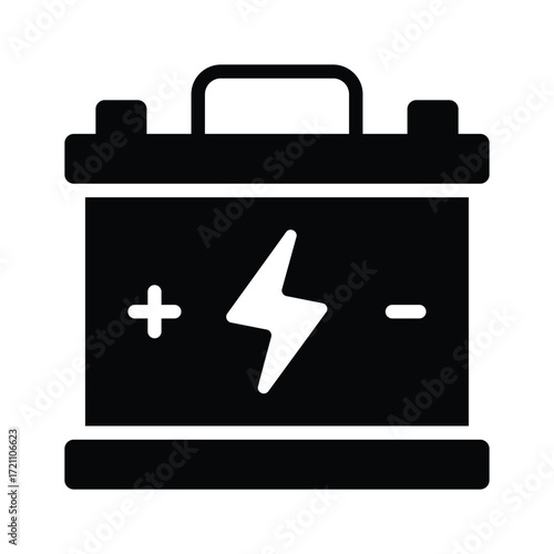 Take a look at this amazing icon of car battery in modern style