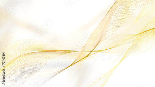 Abstract wavy lines in soft yellow and white tones