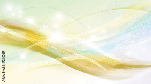 A soft, abstract background featuring flowing lines and light effects in pastel colors