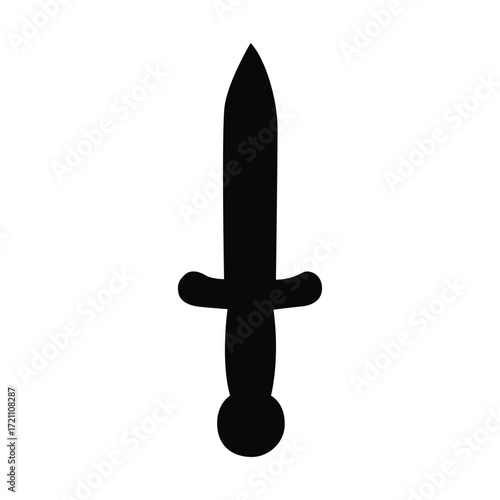 Simple Fantasy Silhouette Sword Icon