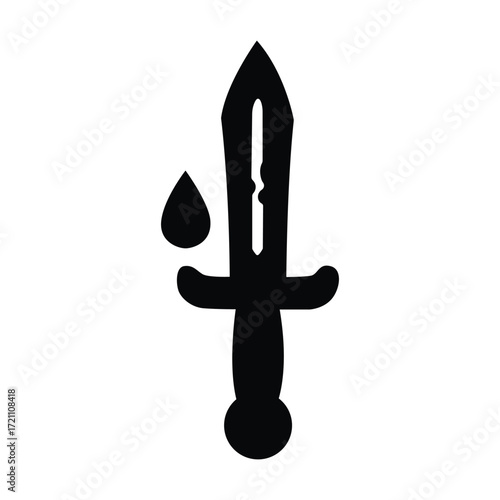 Poisonous Fantasy Silhouette Dagger Icon