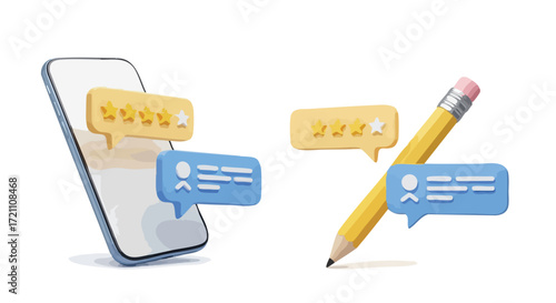 Capturing customer feedback through stellar mobile reviews and thoughtful written comments with a pencil