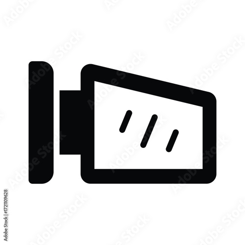 Car Mirror Vector Icon for Automotive Repair and Garage Services