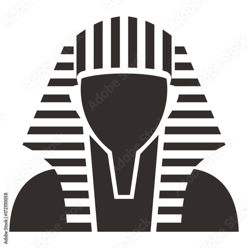 Symbol Pharaoh Egyptian Hieroglyphs black