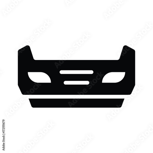 Car bumper line icon, automotive service and repair