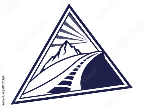 Silhouette of a climber reaching the mountain apex.