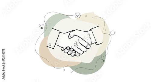 Professional handshake symbolizing successful partnership and agreement, conveying trust and collaboration in business.