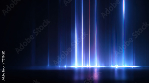 Abstract blue background with lights