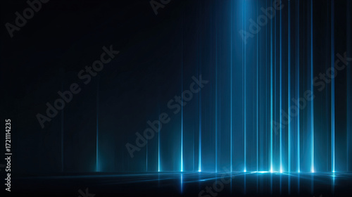 Abstract blue background with lights