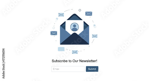 Effortlessly connect with your audience through modern email newsletter subscription design, driving engagement and growth.