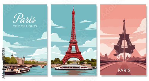 Explore stylish Paris art featuring the Eiffel Tower, Seine River, and vibrant cityscapes, perfect for travel inspiration and modern decor with a vintage touch