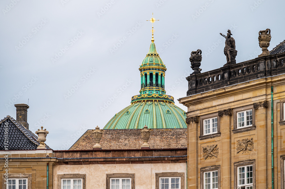 Obraz premium Die Kuppel der Frederiks Kirk in Kopenhagen