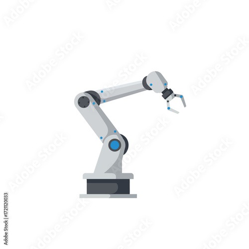 Advanced Robotic Arm Technology for Industrial Automation and Precise Manufacturing Processes in a Modern Factory Setting