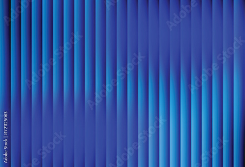 Ribbed abstract glass texture with vertical blue gradient lines, futuristic luminous background with elegant geometric symmetry, bold dynamic modern design pattern, digital vector illustration